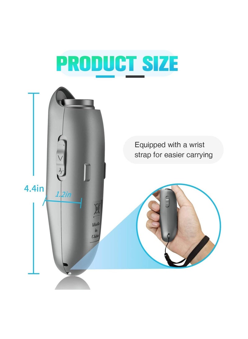 Rechargeable Ultrasonic Dog Bark Deterrent Device, 3 Frequency No Bark Control with 16.5 Ft Range, Effective Dog Whistle to Stop Barking During Outdoor Walks.