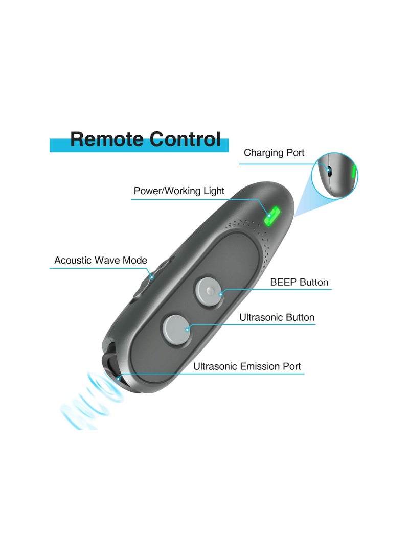 Rechargeable Ultrasonic Dog Bark Deterrent Device, 3 Frequency No Bark Control with 16.5 Ft Range, Effective Dog Whistle to Stop Barking During Outdoor Walks.
