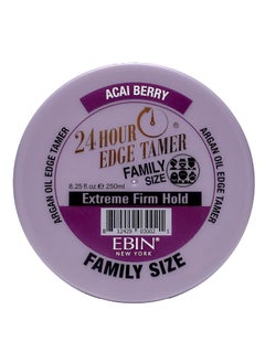 EBIN NEW YORK 24 Hour Argan Oil Edge Tamer Refresh 825oz 250ml Acai Berry  Extreme Firm Hold Smooths  Tames Frizz  No Flaking or Drying  High Shine Long Lasting All Hair Types Styling Gel 