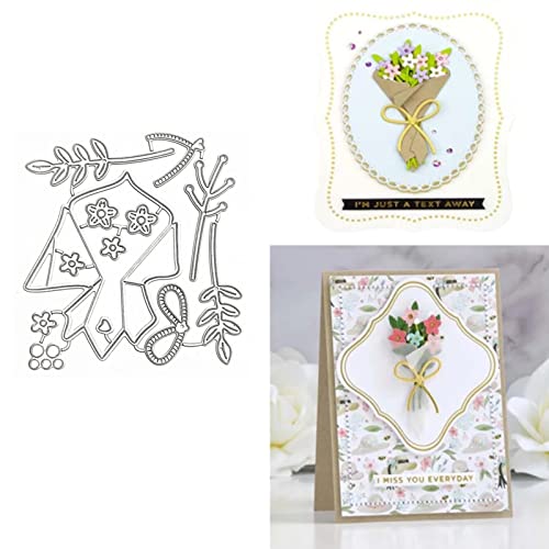 hinana Flowers Metal Die Cuts,Flower Leaves Bouquet Cutting Dies Cut Stencils for DIY Scrapbooking Photo Decorative Embossing Paper Dies for Scrapbooking Greeting Card Making - Image 1