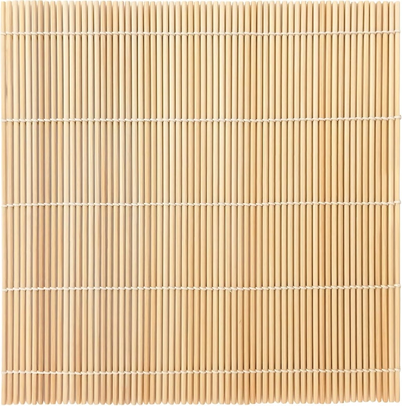 Fusion Select 1 Pk Bamboo Sushi Mat  Sushi Roller Mat for Making Shaping  Molding Sushi Roll  Kimbap  FoodSafe Sushi Making Supplies Tools  Accessories  Made of Natural Bamboo  95x95 - Image 1