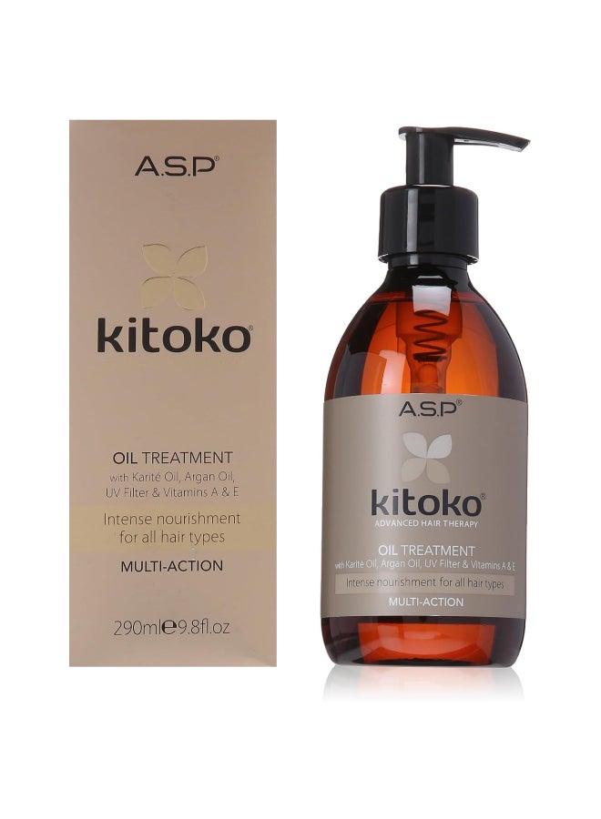 Kitoko ASP Kitoko Haircare Advanced Hair Theraphy All Hair Types Oil Treatment with Karit Oil Argan Oil UV Filter Vitamin E Intense Nourishment For All Hair Types 290ml98floz - Image 2