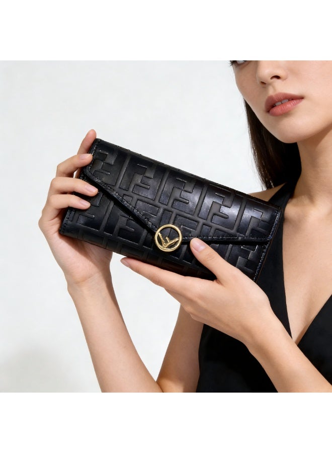 Fendi Exquisite high-end wallet, ultra-thin, anti-magnetic, multiple card slots, business card holder, convenient for ID storage, suitable for both men and women - Image 3