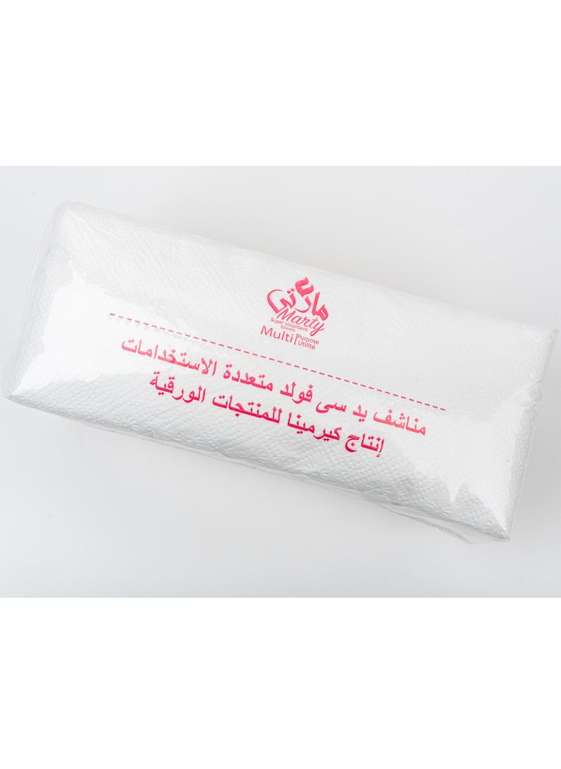 مارتى مناديل مطبخ - 5 عبوة - 200 منديل - 2 طبقة  - Image 2