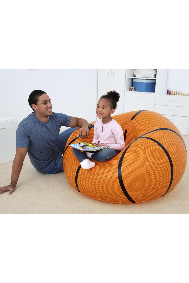 Bestway Bestway Basketball Design Air Chair 114x112x66cm | Kids chair | Kiddie Lounge | Inflatable Chair for Indoor & Outdoor  - Image 2