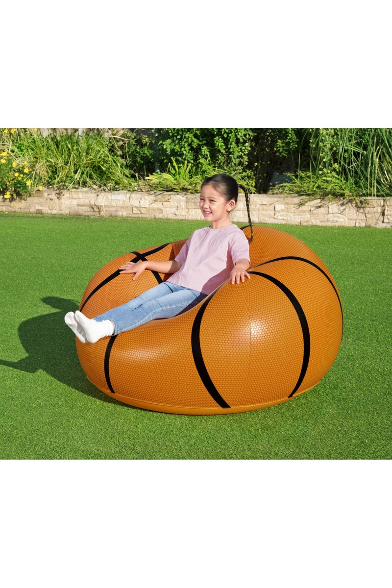 Bestway Bestway Basketball Design Air Chair 114x112x66cm | Kids chair | Kiddie Lounge | Inflatable Chair for Indoor & Outdoor  - Image 3