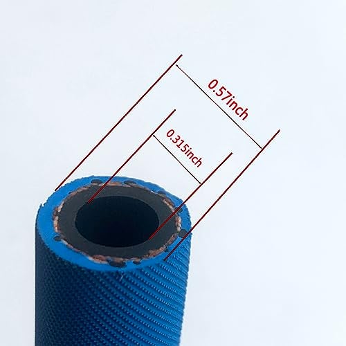FCNFLZF 15FT Fuel Line Hose 516 inch 8mm High Pressure Hose 5AN28Mpa 400PSI for Fuel Systems Engines Tube Hose Blue Multiple Size OptionsAttached Hose Clamp - Image 3