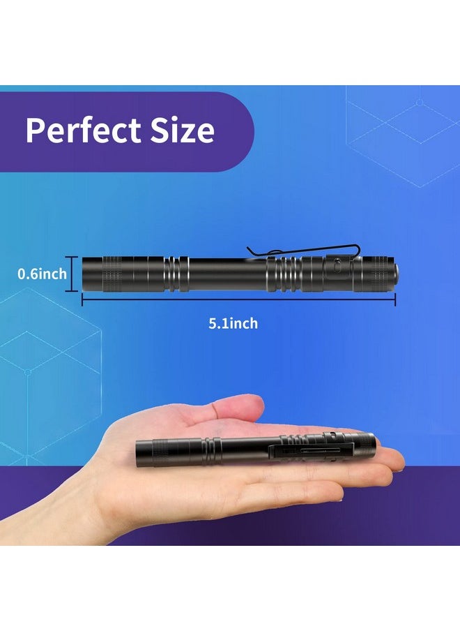 COSOOS COSOOS 2 UV Black Light Flashlight, 2 Pack 395nm Mini Pen Light with Clip, Waterproof Ultraviolet Flashlight for Leak, Pet Urine, Scorpion, Hotel Inspection, Dry Stain and Bed Bug.  - Image 4