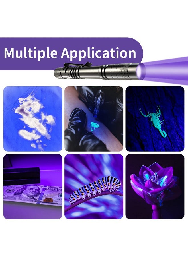 COSOOS COSOOS 2 UV Black Light Flashlight, 2 Pack 395nm Mini Pen Light with Clip, Waterproof Ultraviolet Flashlight for Leak, Pet Urine, Scorpion, Hotel Inspection, Dry Stain and Bed Bug.  - Image 1