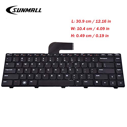 SUNMALL Keyboard Replacement with Frame Compatible with Dell Inspiron 14R N4110 N4120 M4110 N4050 N5040 N5050 M5040 M5050, VOSTRO 1440 1445 1450 1550 2420 2520 3350 3450 3460 3550 3555 3560 - Image 2