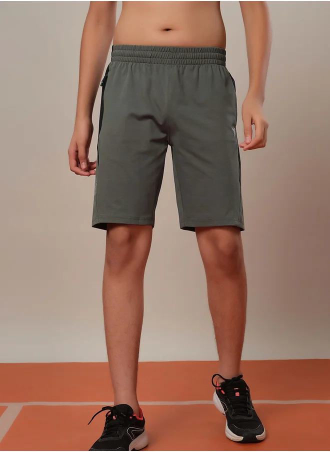 تكنوسبورت Boys Color Block Elasticated Waistband Shorts