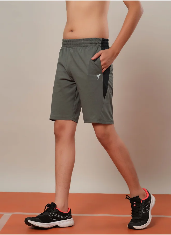 تكنوسبورت Boys Color Block Elasticated Waistband Shorts