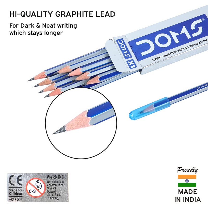 Doms X1 X-Tra Super Dark Pencils (Pack of 10 x 10 Set) (Model Number: DM7930P10) - Image 4