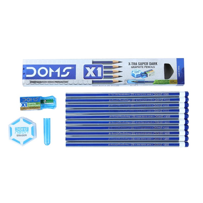 Doms X1 X-Tra Super Dark Pencils (Pack of 10 x 10 Set) (Model Number: DM7930P10) - Image 3