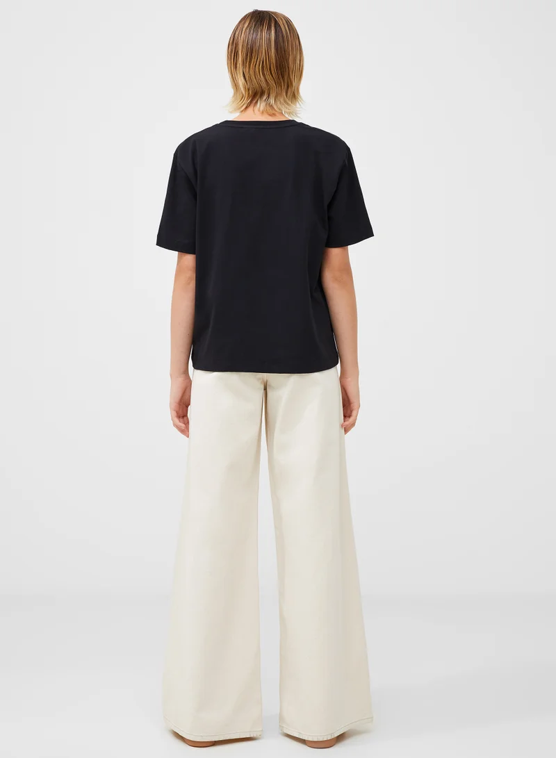 French Connection Rallie Cotton Rouched T-Shirt