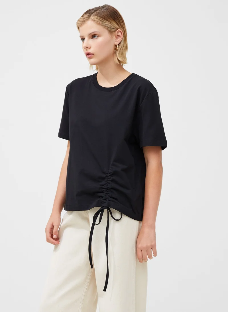 Rallie Cotton Rouched T-Shirt