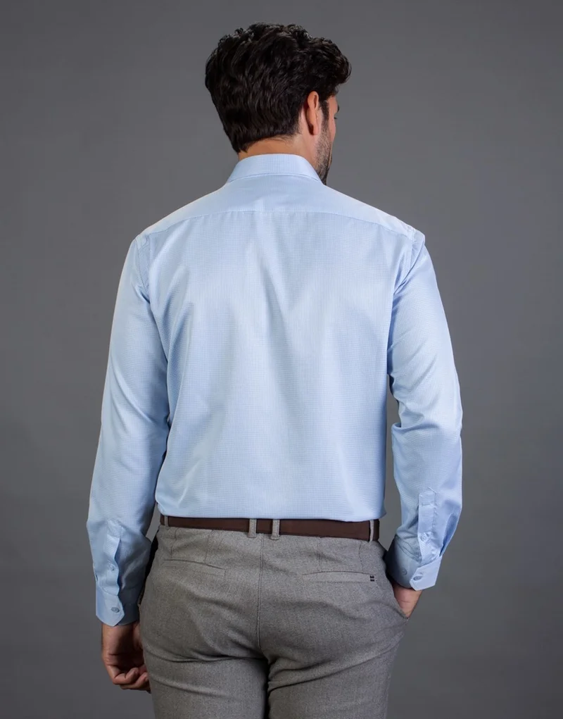 تودورس Classic Fit Slim Striped Blue Men's Shirt