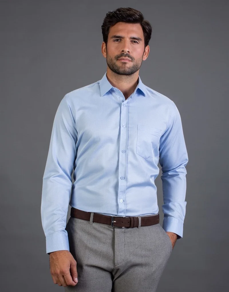 تودورس Classic Fit Slim Striped Blue Men's Shirt