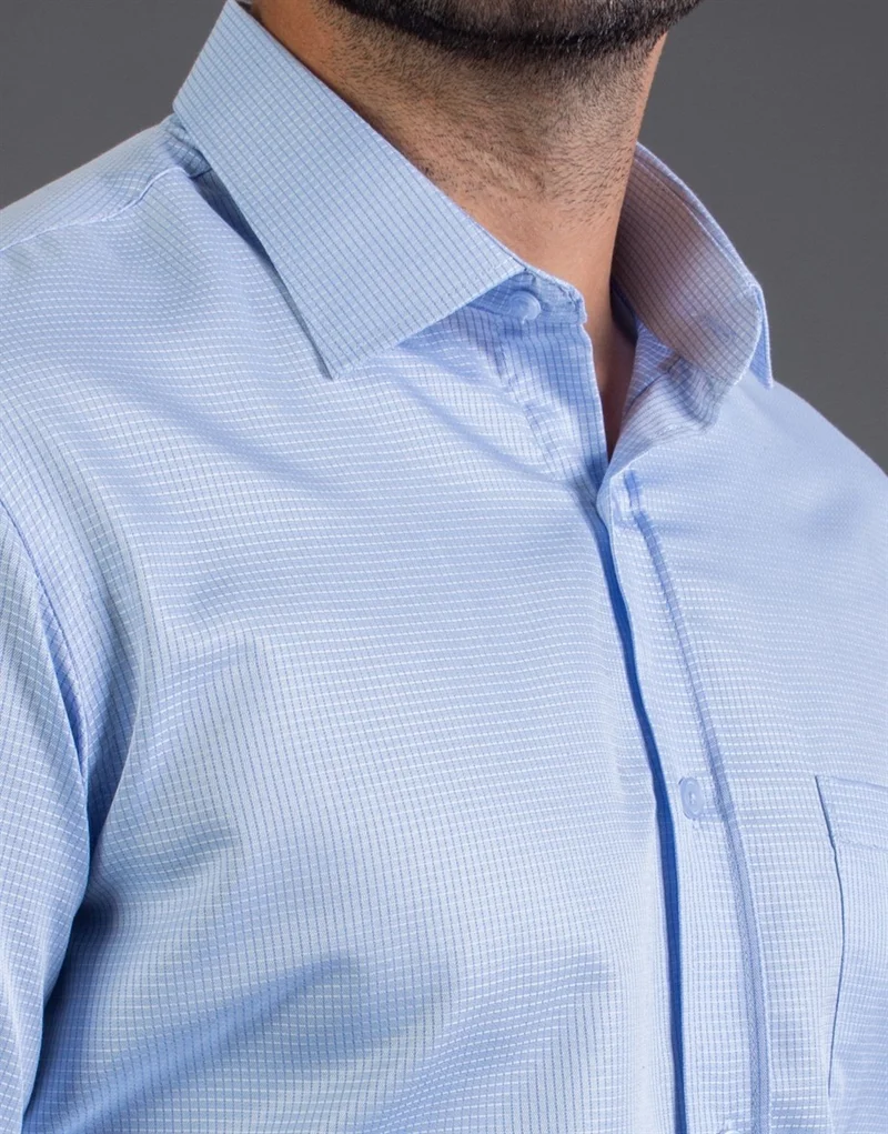 تودورس Classic Fit Slim Striped Blue Men's Shirt