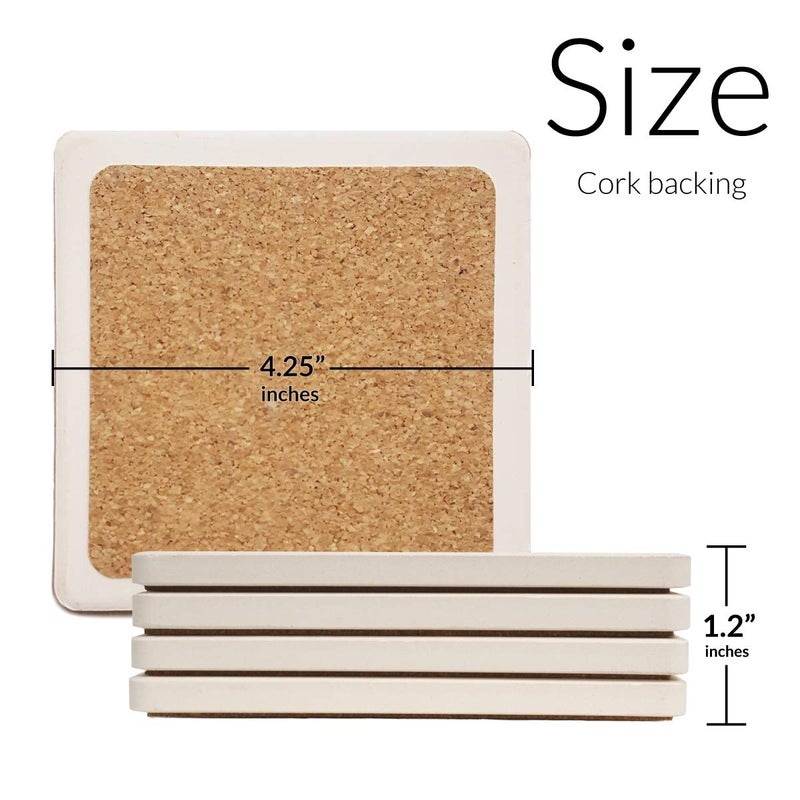 كوستر ستون Coasterstone Drink Coasters 4.25 "" بحيرة سعيدة - Image 2