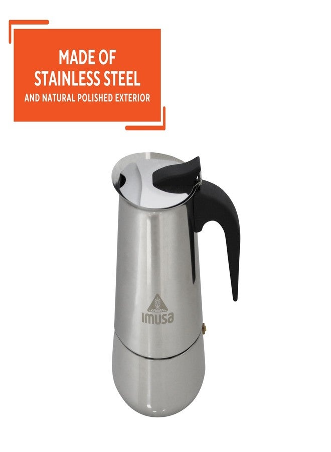 IMUSA USA B120-22062M Stainless Steel Stovetop Espresso Coffeemaker 6-Cup, Silver - Image 3
