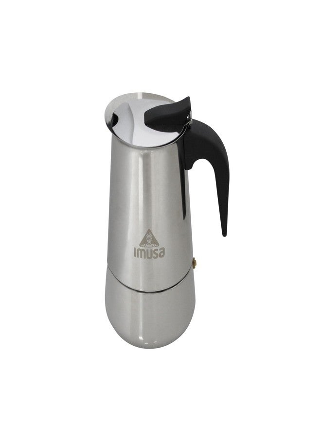 IMUSA USA B120-22062M Stainless Steel Stovetop Espresso Coffeemaker 6-Cup, Silver - Image 1