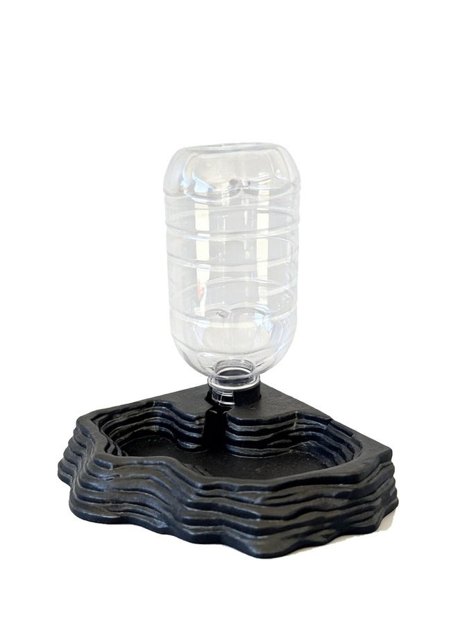Aipush Automatic Reptile Water Dish 17Oz Reptile Water Bowl Bearded Dragon Leopard Gecko Snake Lizard Terrarium Tank Accessories (Black) - Image 3