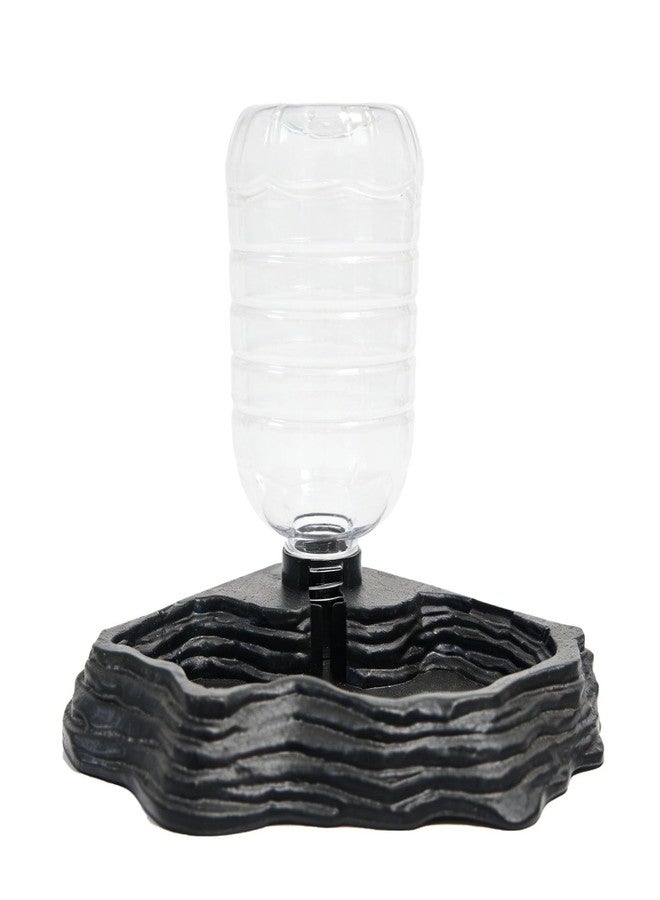 Aipush Automatic Reptile Water Dish 17Oz Reptile Water Bowl Bearded Dragon Leopard Gecko Snake Lizard Terrarium Tank Accessories (Black) - Image 2