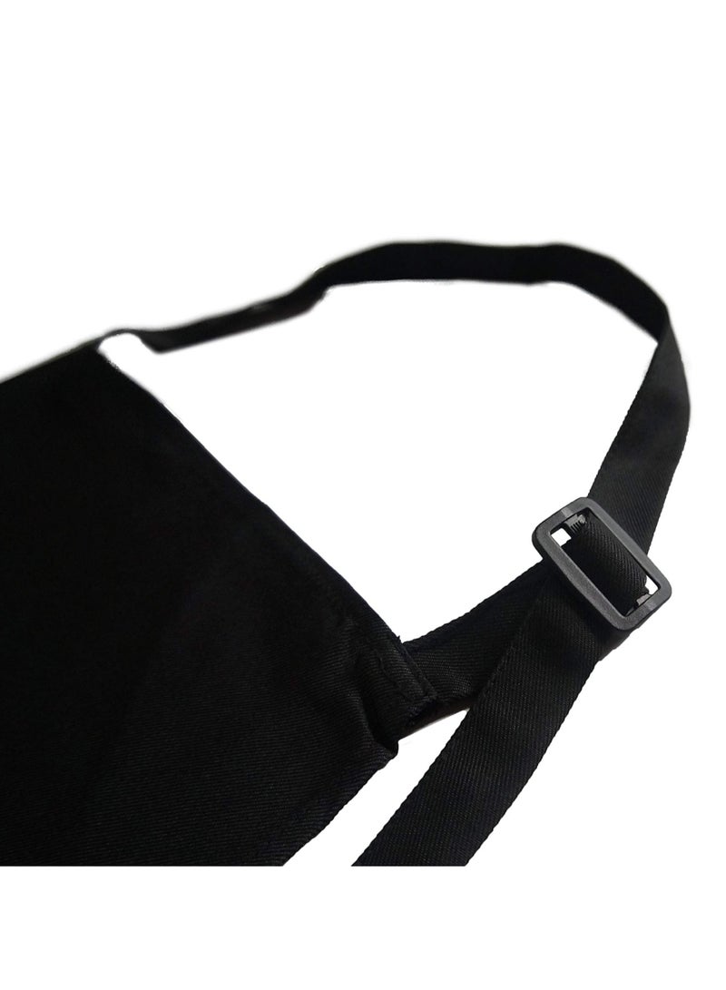 DOUGEI Kid Apron Adjustable Strap with 2 Pockets Painting Cooking Craft Backing Unisex Age 8-12(Black) - Image 4