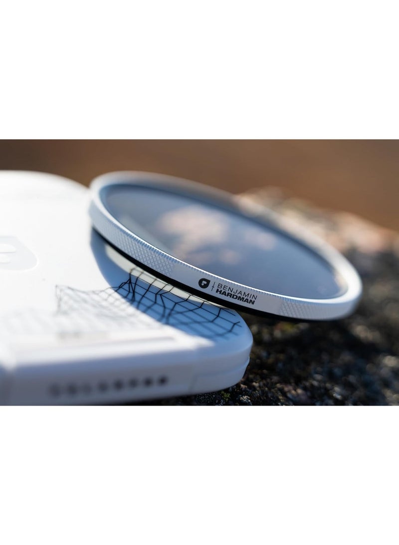 PolarPro Arctic CP 82mm Camera Filter – Benjamin Hardman Series, 45% High Transmission Circular Polarizer, Chroma Polarization Technology, 110° Short-Throw Rotation, Weather-Sealed Aluminum Frame, For Landscape & Extreme Cold Conditions - Image 4