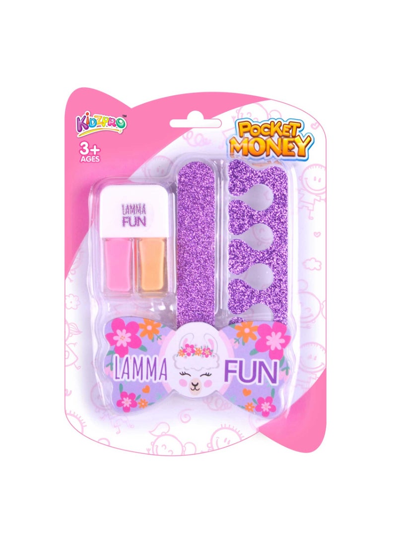 Kidzpro Pocket Money Lamma Fun Nail Art Set Multicolour