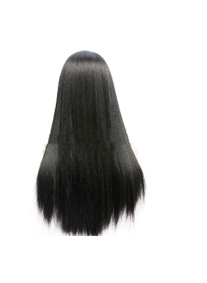 شعر مستعار عصري بمظهر طويل أسود