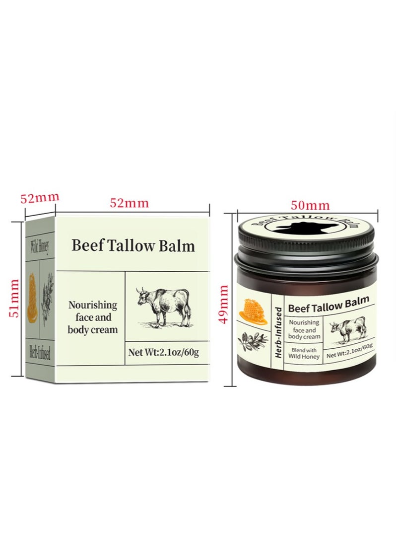 VICTORIA ANNA Beef tallow balm fat moisturizing cream, deep nourishment, long-lasting water retention, suitable for any skin type, can be used for the whole body - Image 3