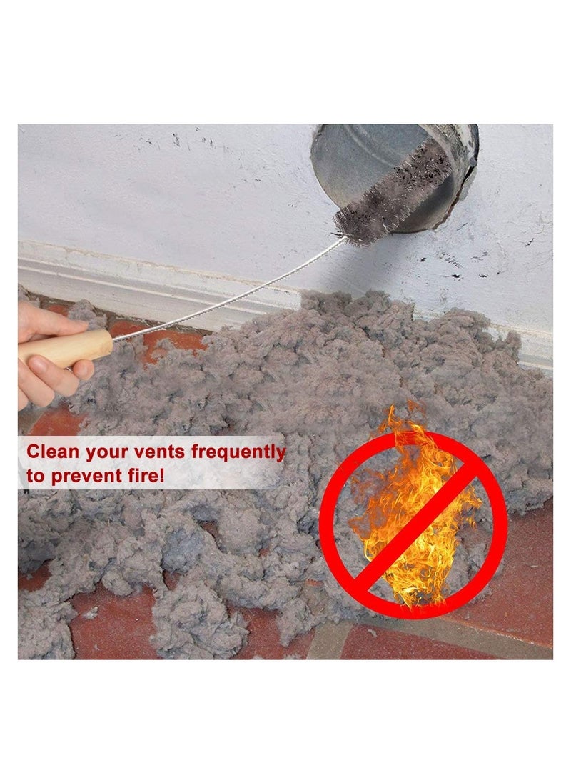 SYOSI - 2 Pack Dryer Vent Cleaner Kit Dryer Lint Brush Vent Trap Cleaner Long Flexible - Image 1