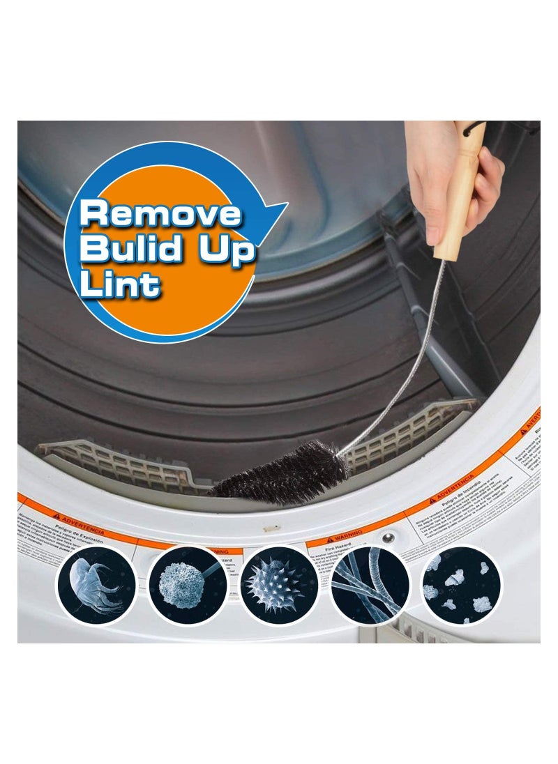 SYOSI - 2 Pack Dryer Vent Cleaner Kit Dryer Lint Brush Vent Trap Cleaner Long Flexible - Image 1