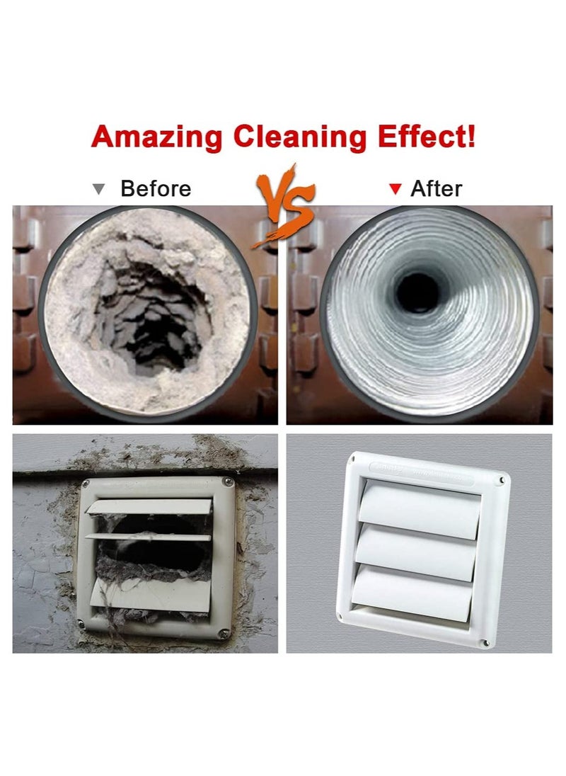 SYOSI - 2 Pack Dryer Vent Cleaner Kit Dryer Lint Brush Vent Trap Cleaner Long Flexible - Image 1