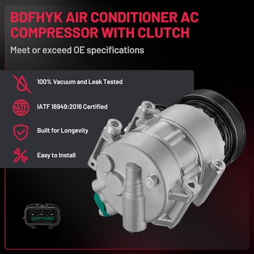 BDFHYK Air Conditioning A/C Compressor with Clutch Compatible with Kia Sportage 2011-2016, Compatible with Hyundai Tucson 2010-2015 L4 2.0L 2.4L, Replace# 178305 - Image 2