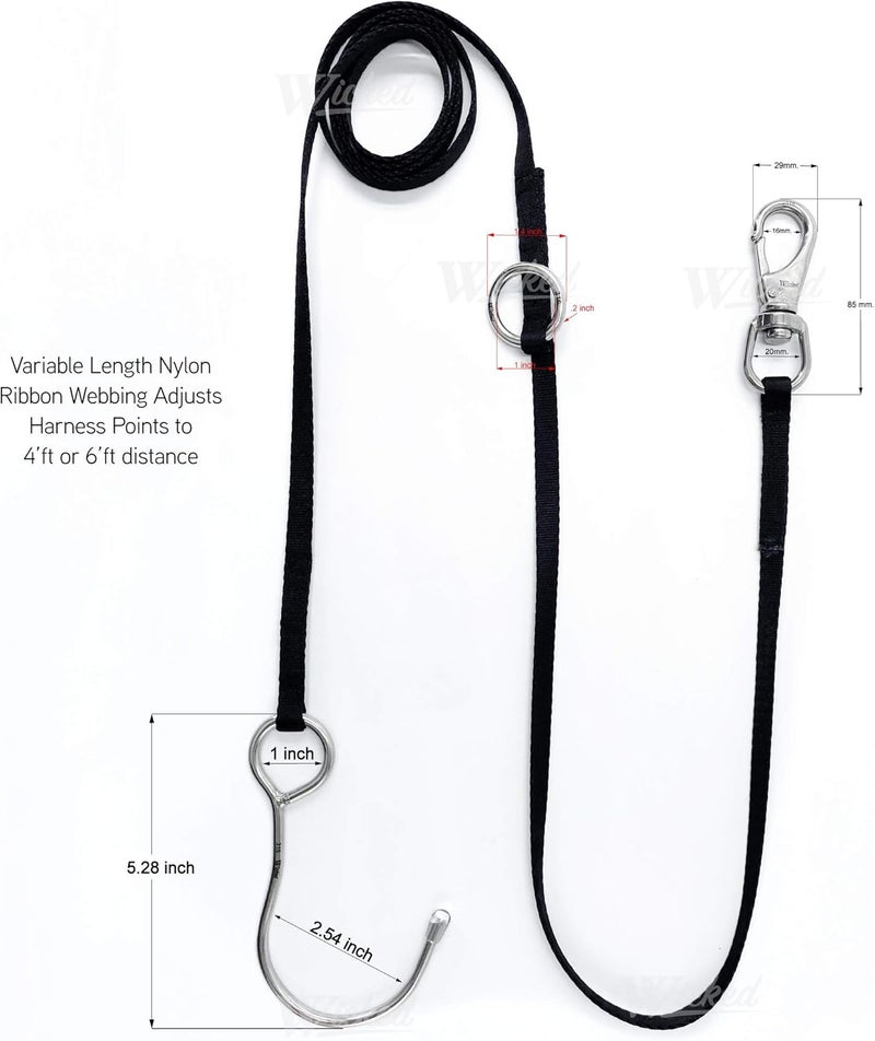 WICKED Scuba 316 Stainless Steel Multipoint Reef Hook 4-6 Ft. Length - Image 3