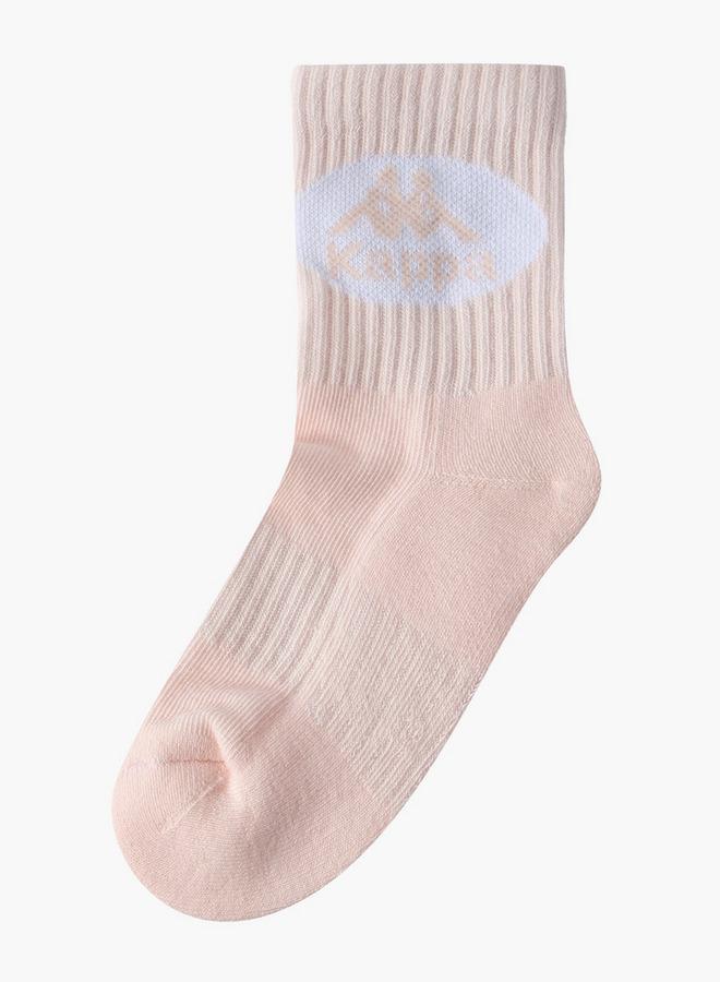 Kappa Pack Of 5 Girls Crew Length Sports Socks With Logo Print - Image 4