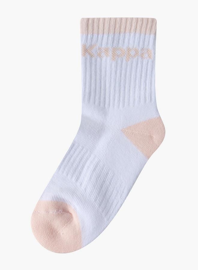Kappa Pack Of 5 Girls Crew Length Sports Socks With Logo Print - Image 5