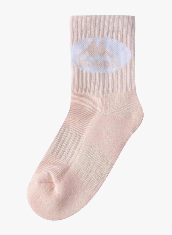 Kappa Pack Of 5 Girls Crew Length Sports Socks With Logo Print - Image 3