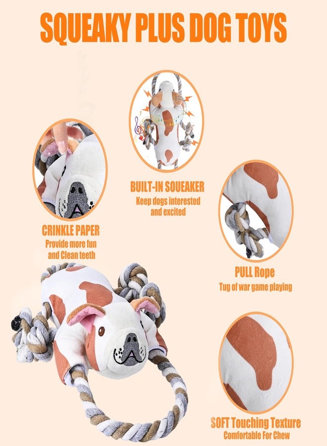 TINEPRY Dog Toys for Large Dogs Aggressive chewers, Puppy Toys with Crinkle Paper, Plush Squeaky Tug of War Chew Toy - Image 5