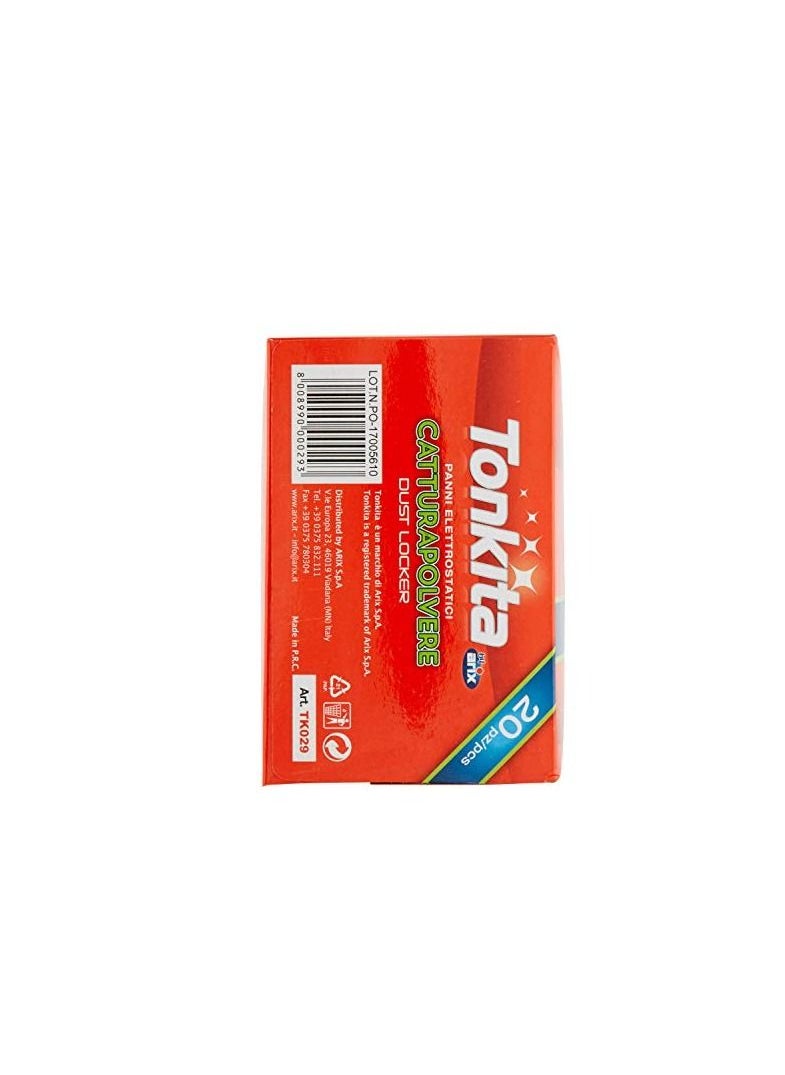 Tonkita Dust Locker Cloth Refill - 20pcs: Enhanced Dust Collection and Retention for Your Cleaning Needs