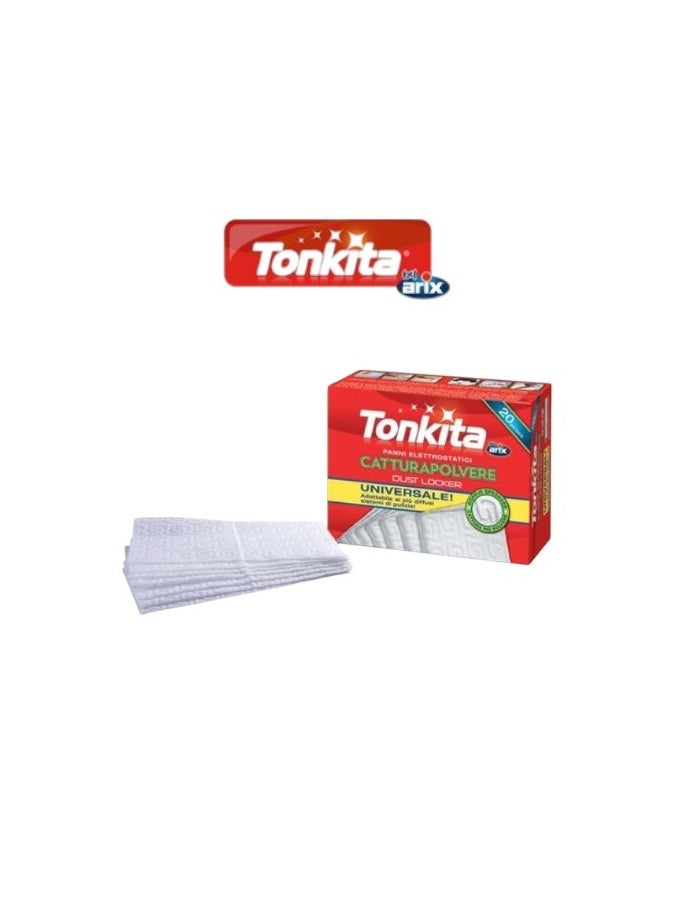 Tonkita Dust Locker Cloth Refill - 20pcs: Enhanced Dust Collection and Retention for Your Cleaning Needs