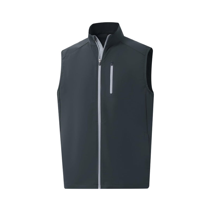 M MAELREG Golf Vest for Men Windproof Travel Zip Up Sleeveless Jacket Lightweight Softshell Mens Vests Outerwear - Image 1