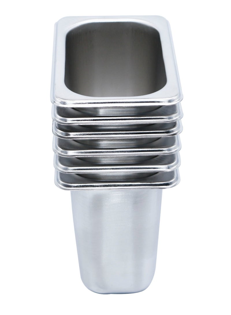 GRACE KITCHEN 1/9 150MM Deep Stainless Steel Gastro norm Food Containers - 6 PCS / Bainmarie Food Pan Inserts - Image 5