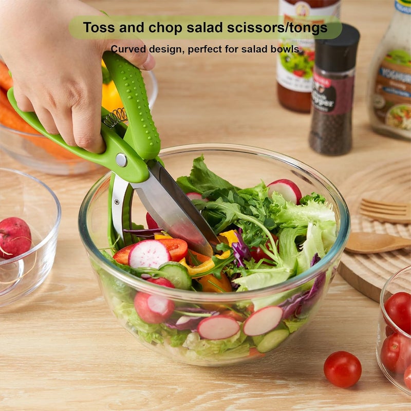 ALEXPHY Salad Scissors with Double Blades, Lettuce Chopper for Chopped Salad, Green - Image 2