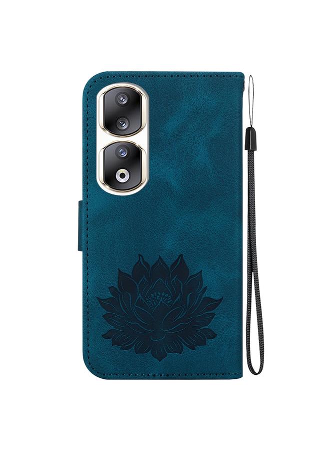 erorex Case For Honor 90 Pro Lotus Embossed Leather Phone Case  - Image 3