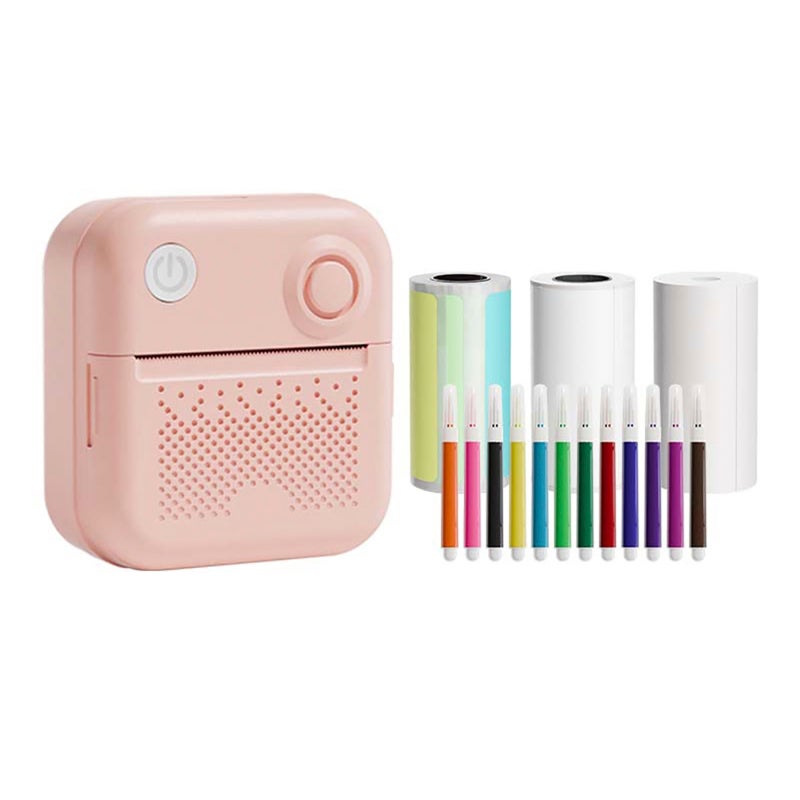 Mini Pocket Printer Portable Thermal Instant Photo Printing Label Maker Machine BT Wireless Connect Compatible with Android or iOS APP Support Receipt Label Memo Sticker Notes Lists Scrapbook DIY - Image 1