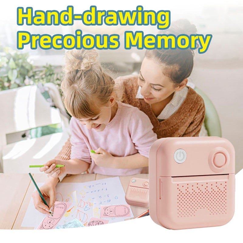 Mini Pocket Printer Portable Thermal Instant Photo Printing Label Maker Machine BT Wireless Connect Compatible with Android or iOS APP Support Receipt Label Memo Sticker Notes Lists Scrapbook DIY - Image 3